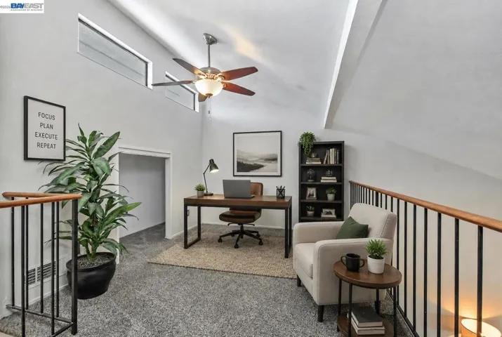 Versatile loft—ideal for a home office, lounge, workout room, or additional living space.