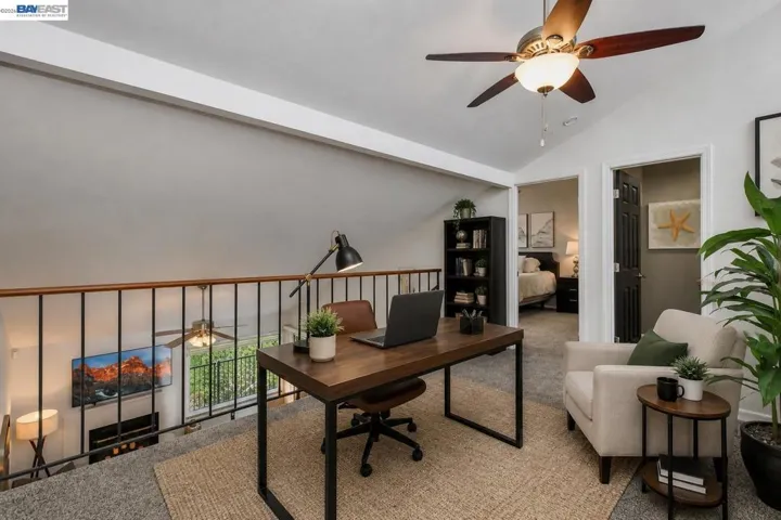 Versatile loft—ideal for a home office, lounge, workout room, or additional living space.