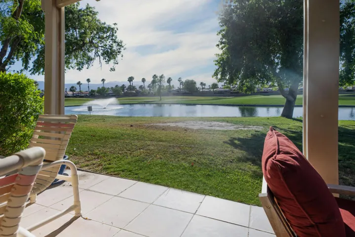golf course view from patio