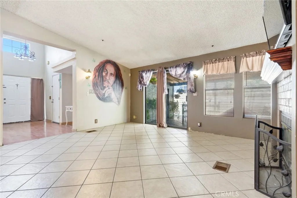 Living room and entry way