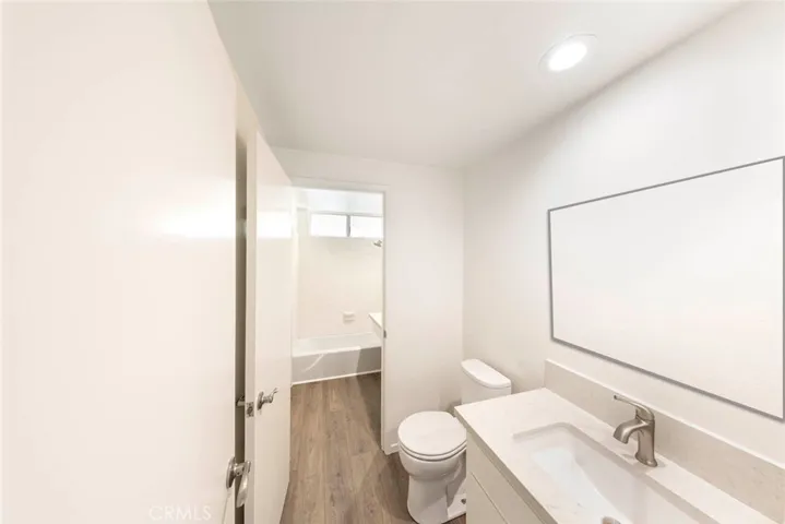 Second Bathroom. Toilet, Sink and Shower, Sink Separated Rooms