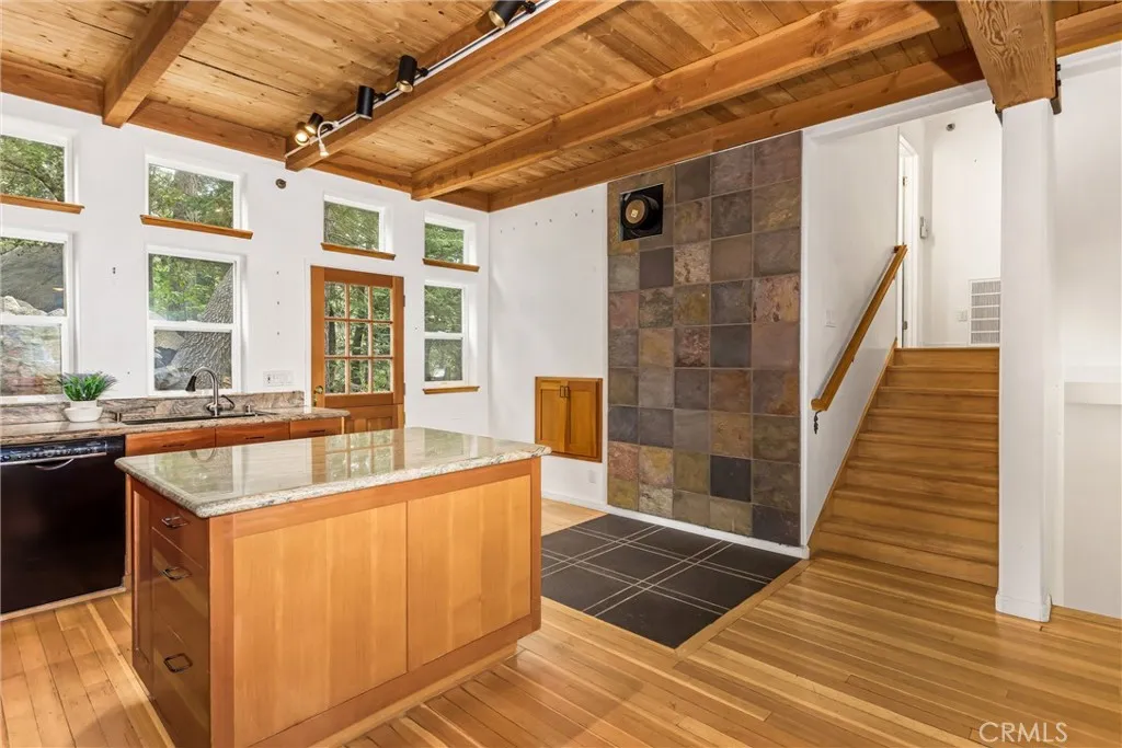 Windows and natural wood