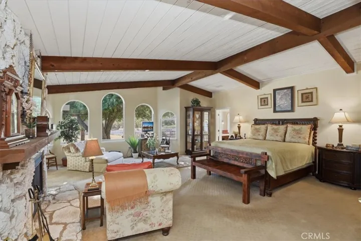 Primary retreat with fireplace