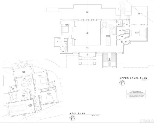 Upper Level of the Main & ADU Plan