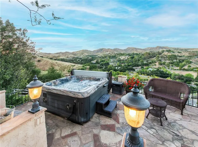 Outdoor Retreat with Above Ground Spa and Panoramic View