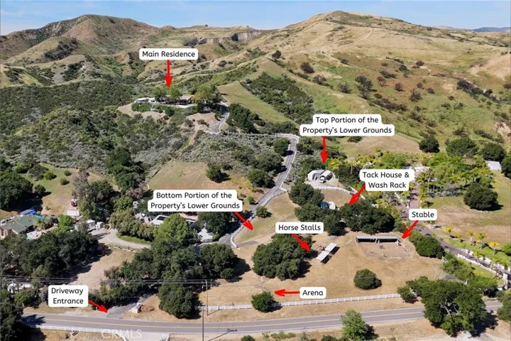 Aerial View of Property with Points of Reference