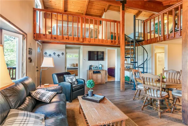 Living Room with Loft above