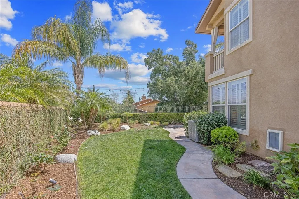 Fully fenced backyard with views