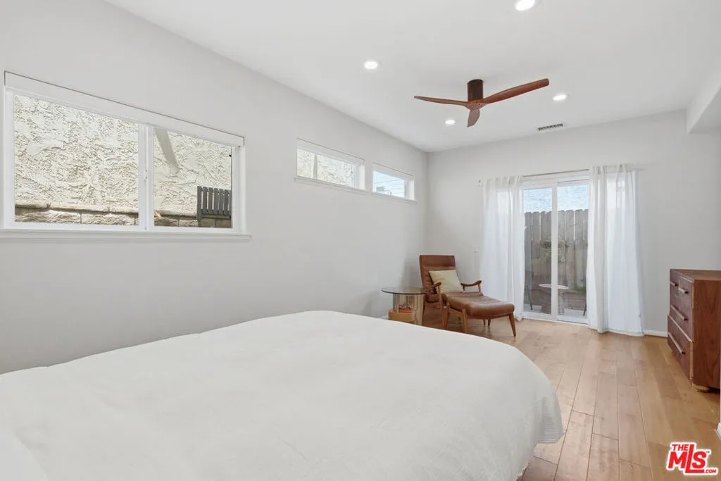 Guest bedroom looking to back