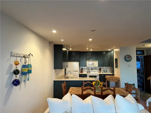 Looking in towards dining area and kitchen.