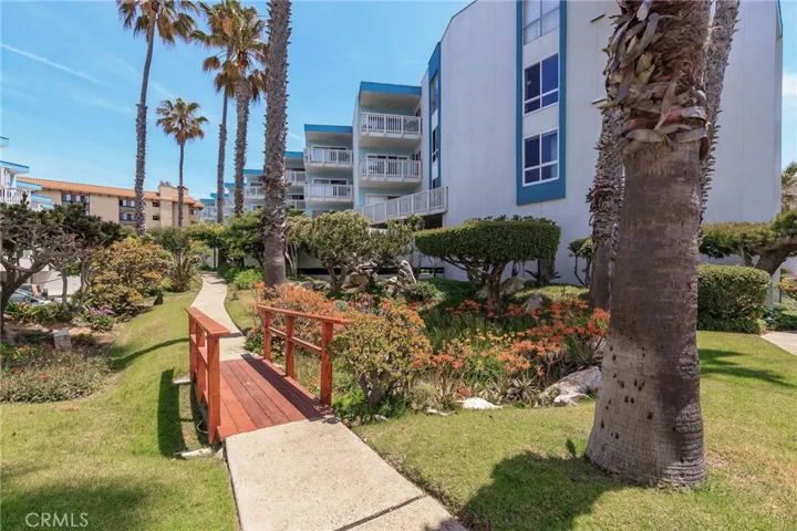 Walk way through complex.