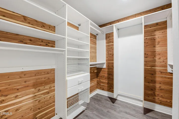 Cedar lined walk in closet