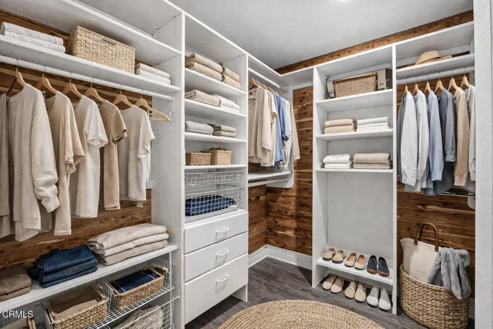 Cedar lined walk-in closet