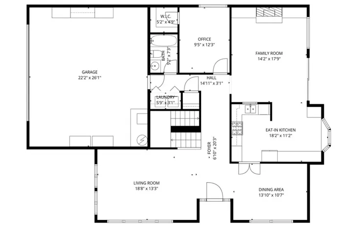 Floor plan downstairs
