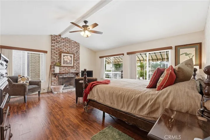 Primary Suite with fireplace sitting area