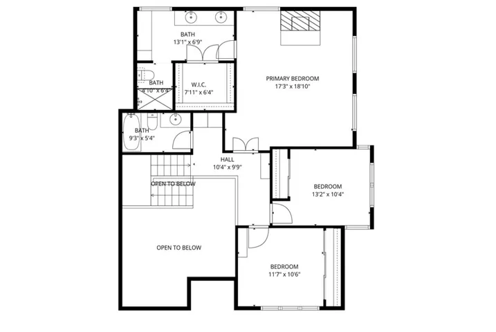 Upstairs floor plan