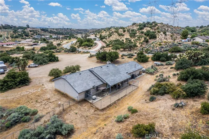 Aerial footage of the home