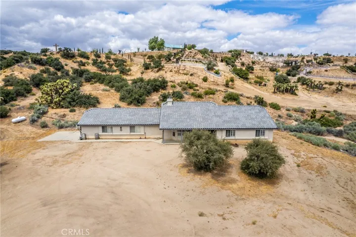 Aerial view from the front