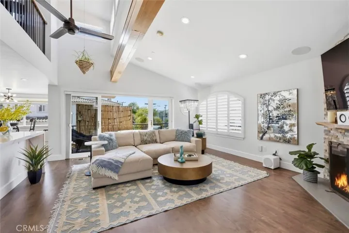 Entertainment flows from living to outside patio
