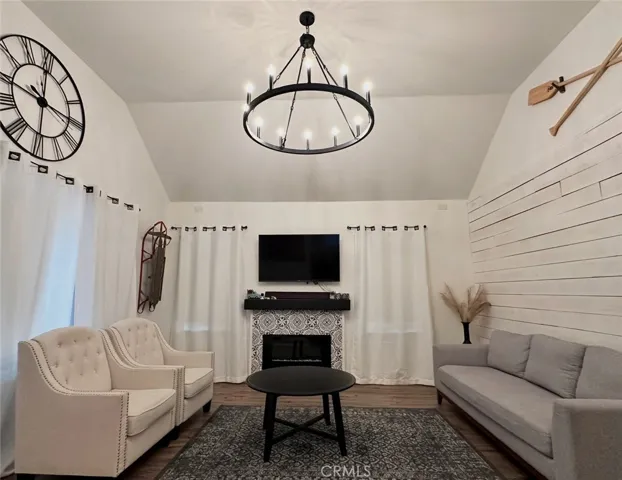 Living room with gas fireplace