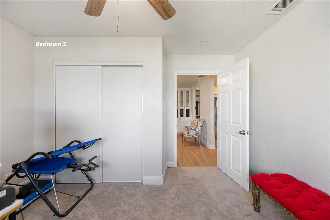 Bedroom 2 faces the street. Owner uses it as an office