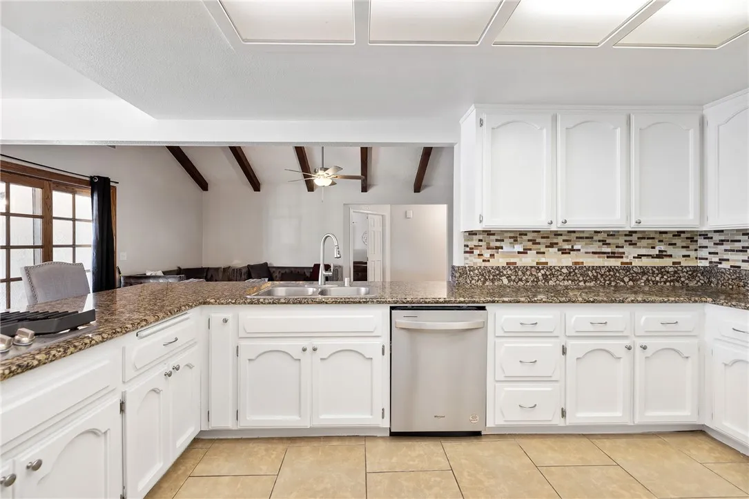 Kitchen open to living room