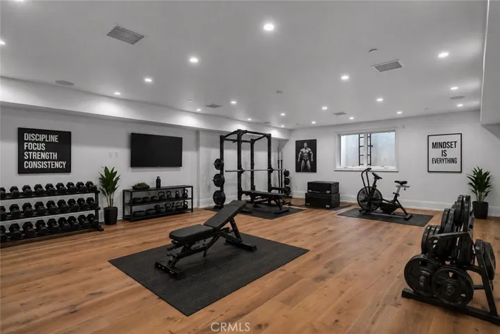Virtually Staged Weight Room
