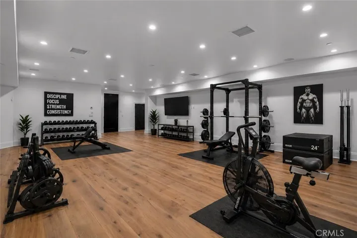 Virtually Staged Weight Room