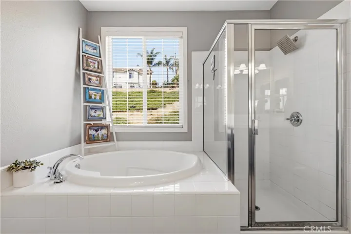 soaking tub and walk in shower