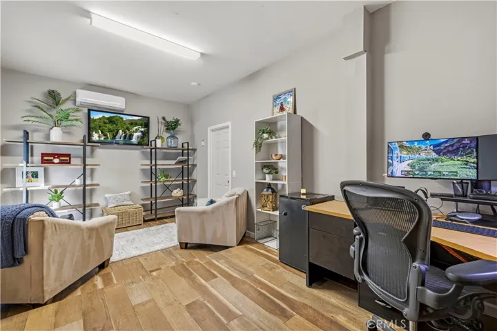 wood floors in office