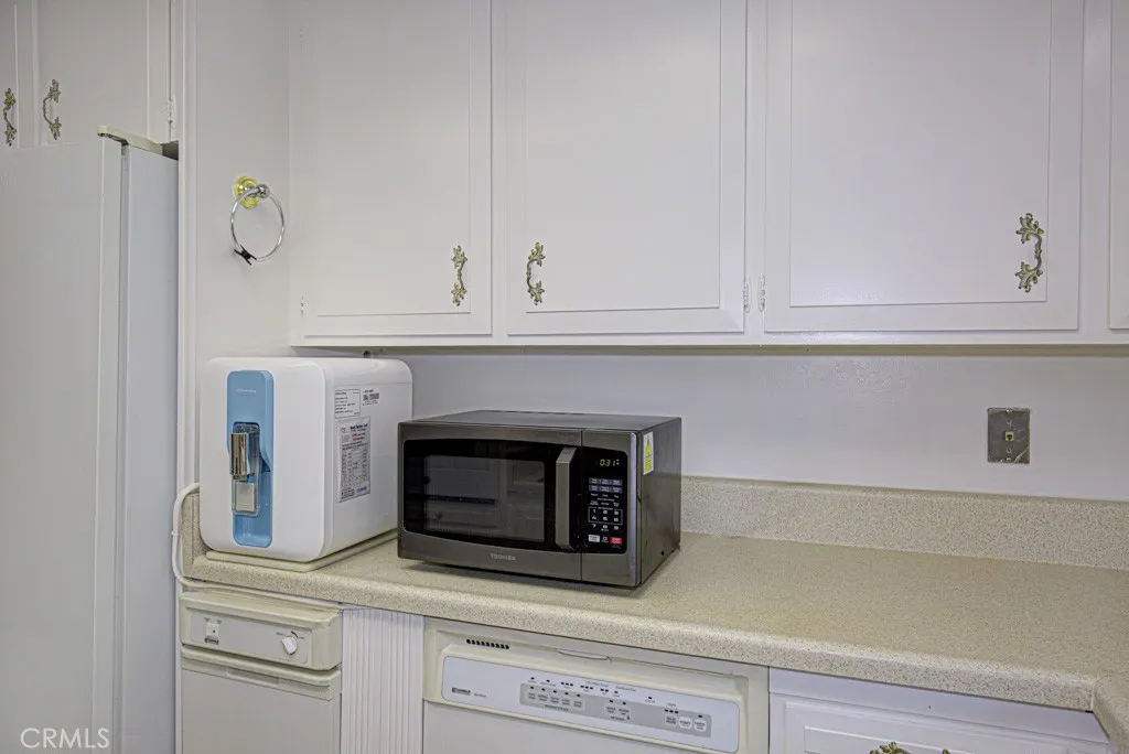 Cabinets and counterspace in the kitchen.