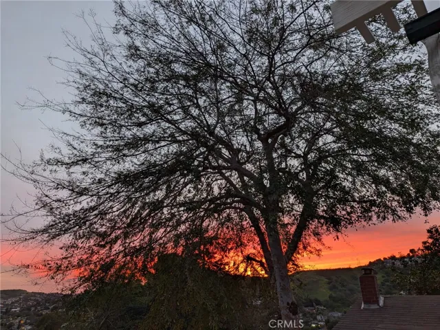 Sunset view from upstairs bedroom