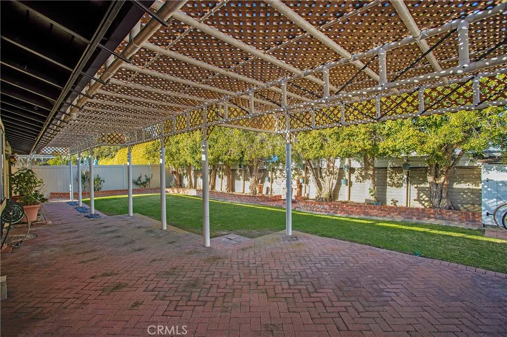 Exterior back patio covered