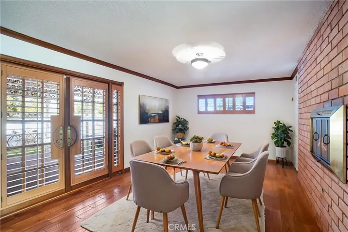 Dining room with virtual staging