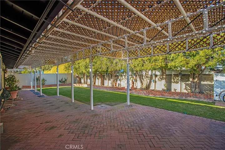 Exterior back patio covered