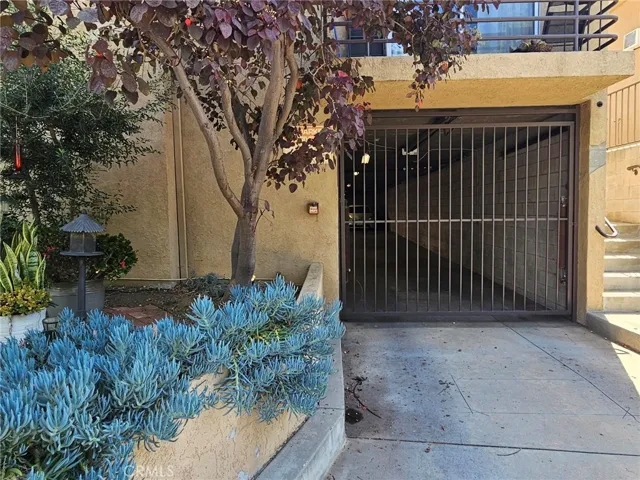 Gated entrance to garage
