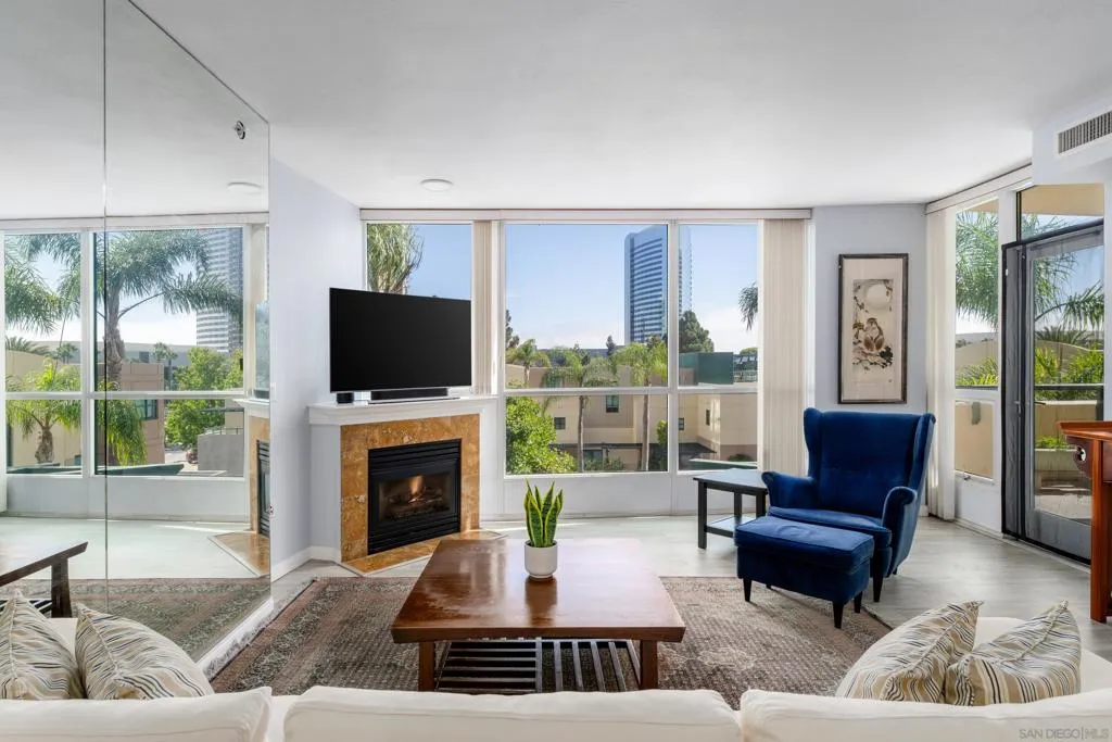 Southwesterly views and sunsets from your living room.
