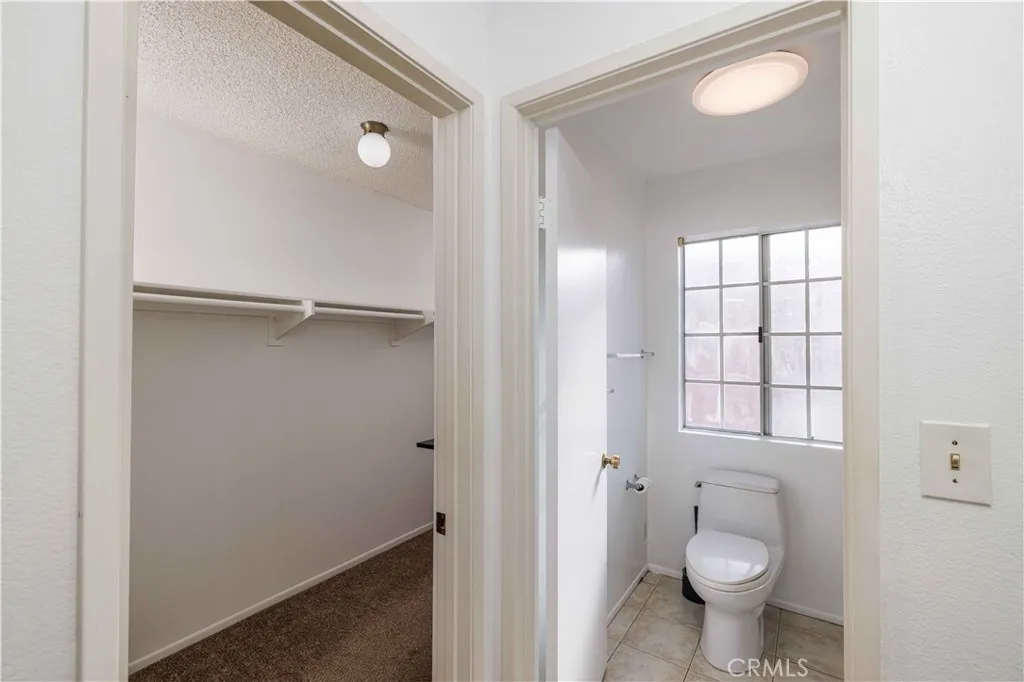 Walk in closet and primary bath WC