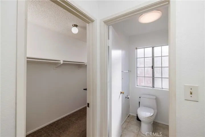 Walk in closet and primary bath WC