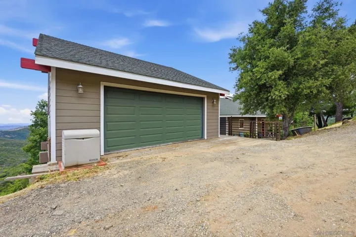 Spacious 2 car garage with loft storage