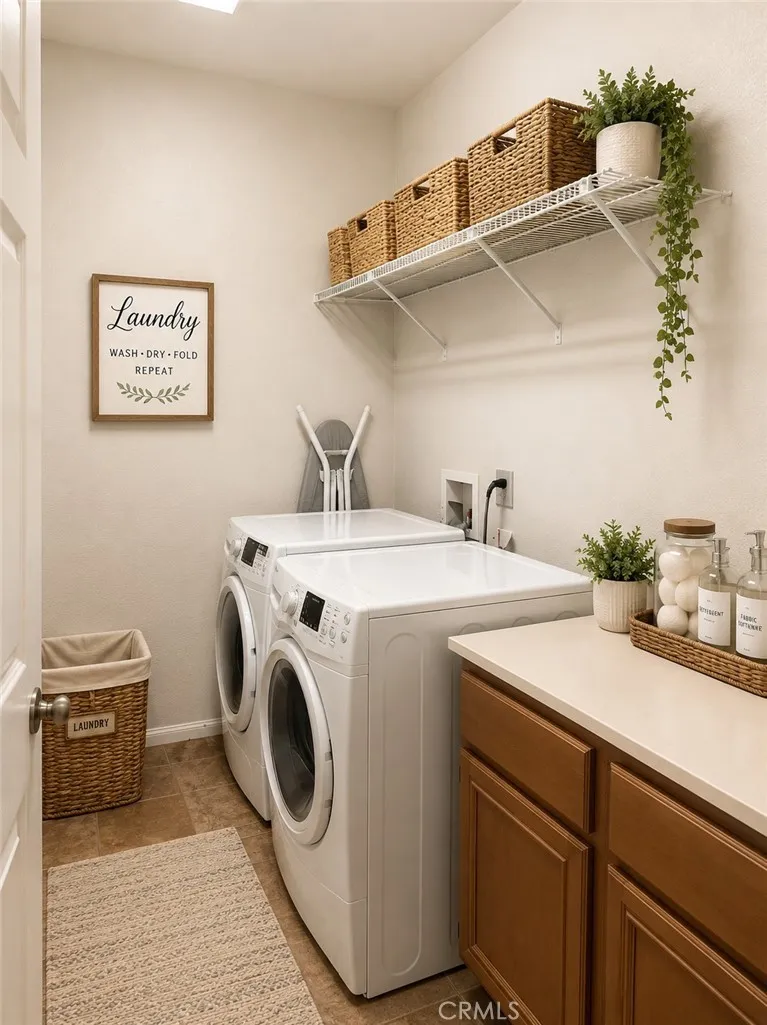 Inside laundry room