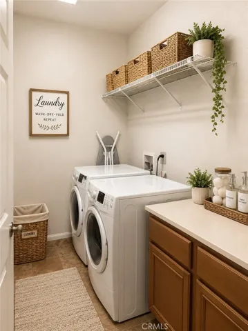 Inside laundry room
