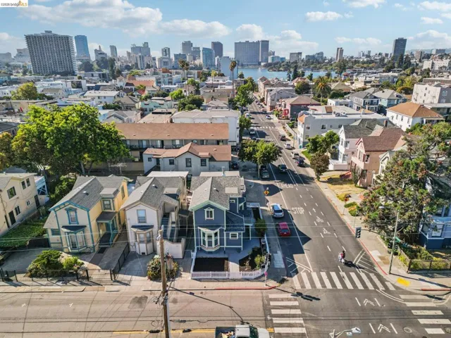 Aerial view of skyline