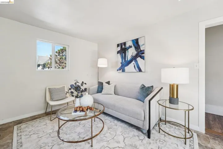 Living room with baseboards