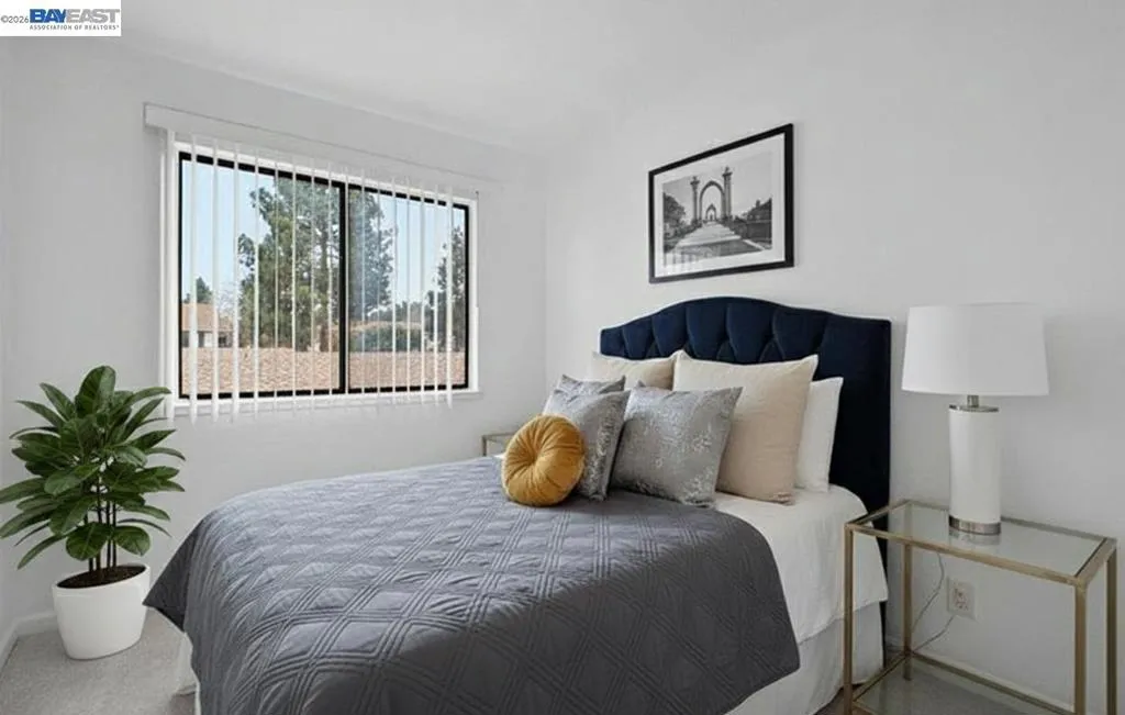 Virtually staged bedroom