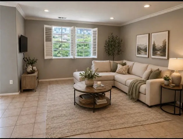 LIVING ROOM - VIRTUALLY STAGED