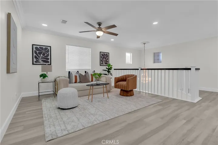 LOFT AREA UPSTAIRS W/CEILING FAN & RECESSED LIGHTS