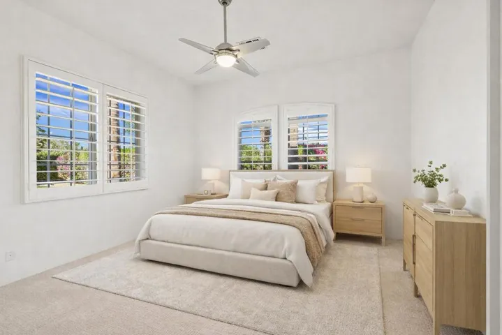 Modern bedroom with neutral tones