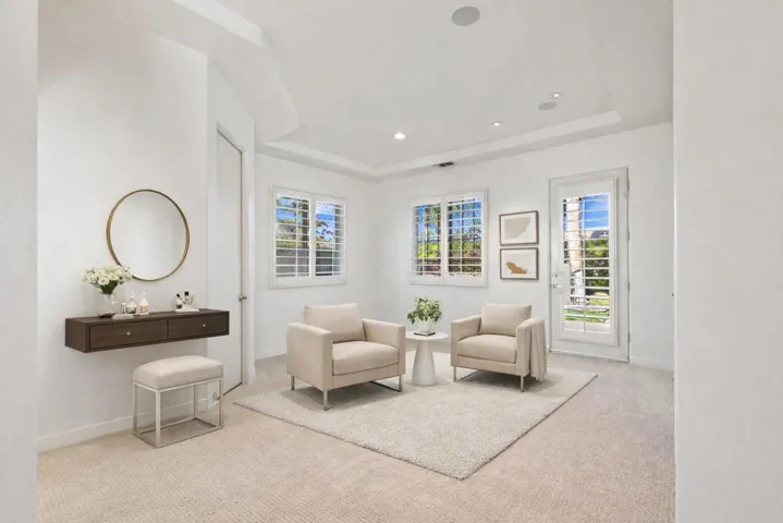 Modern sitting area with natural light