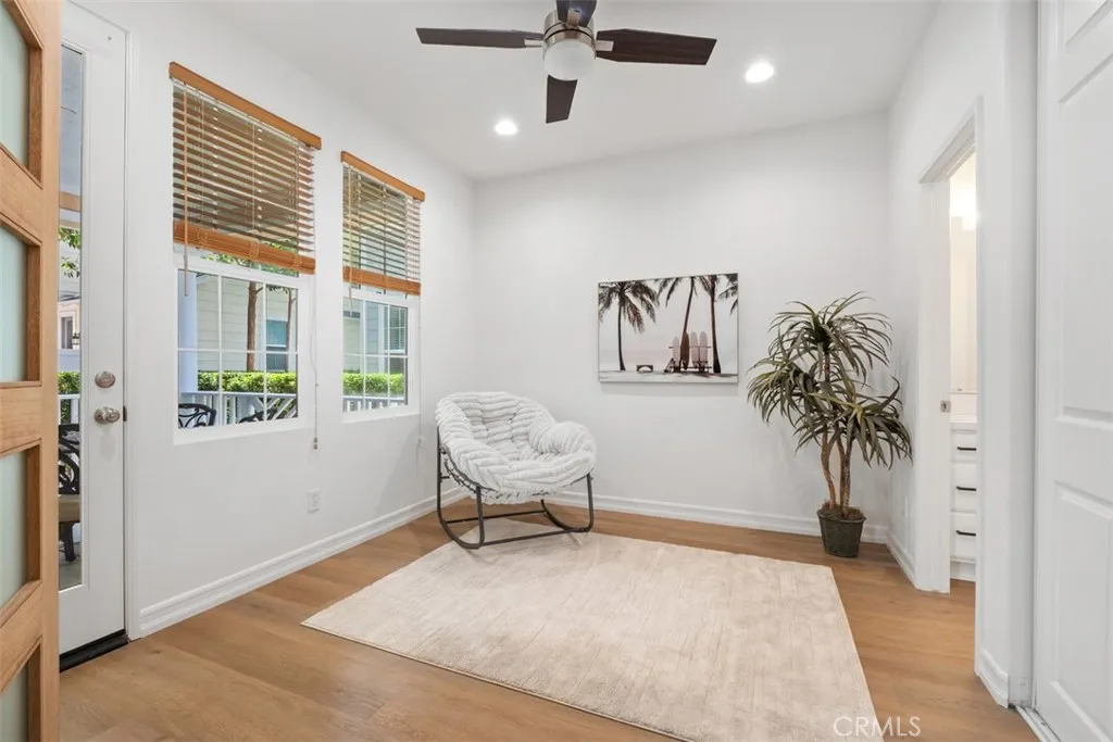 The entry-level private ensuite bedroom includes a patio and direct garage access.